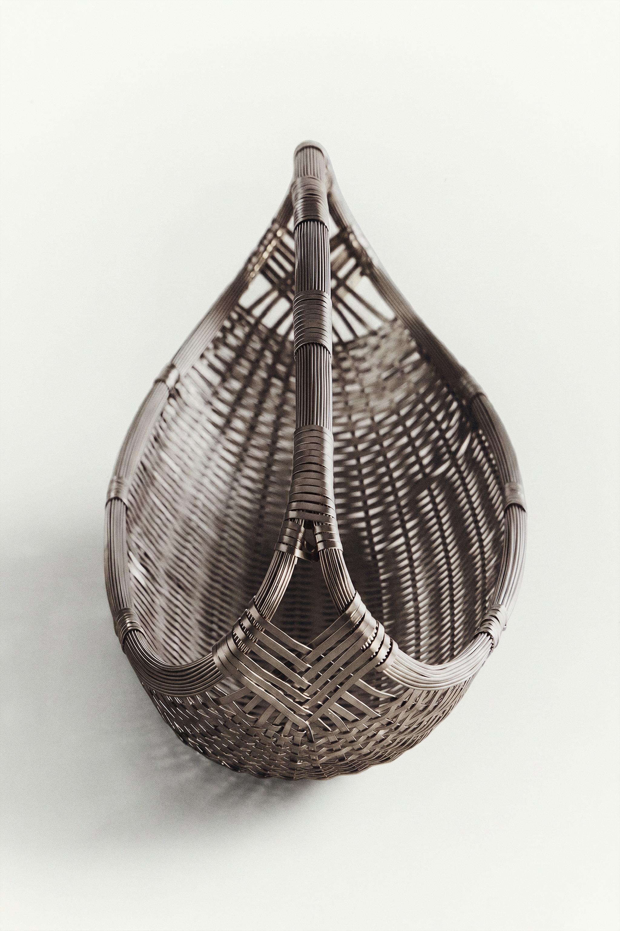WOVEN METAL BASKET LOW I COLIN KING